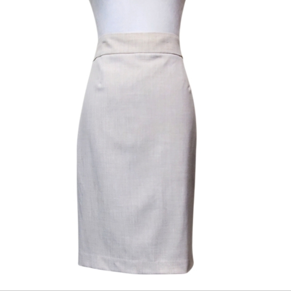 Calvin Klein Beige Sheath Skirt Size 6 - Picture 1 of 6